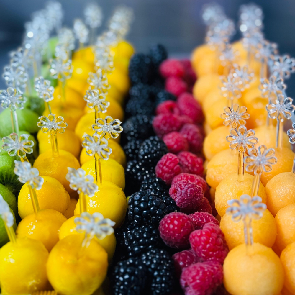 Elegant Floral Fruit Scoops