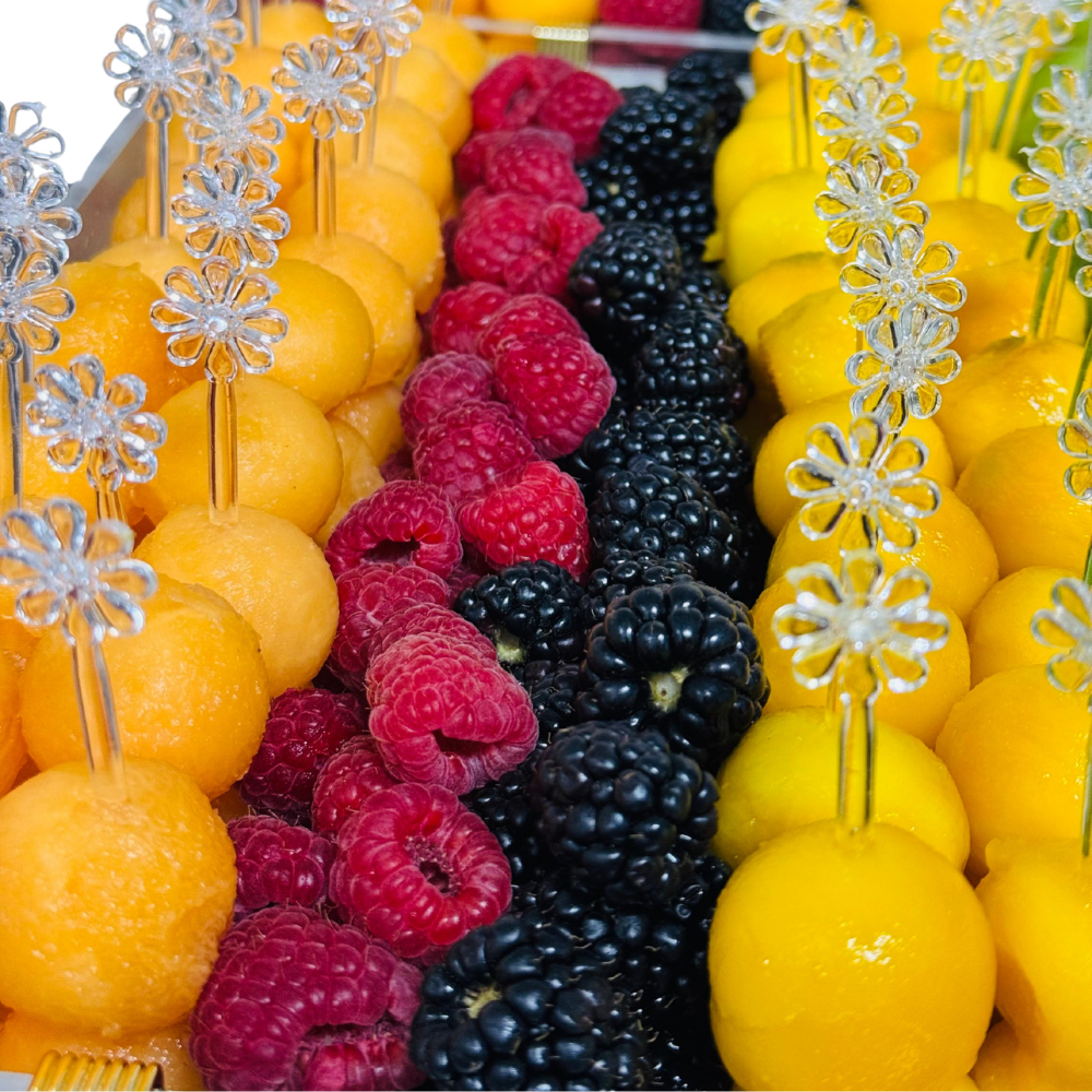 Elegant Floral Fruit Scoops